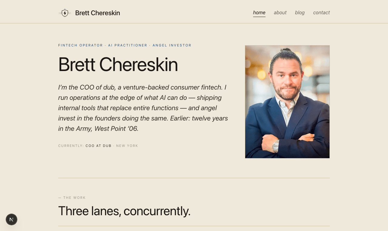 Home page, v2 (April)